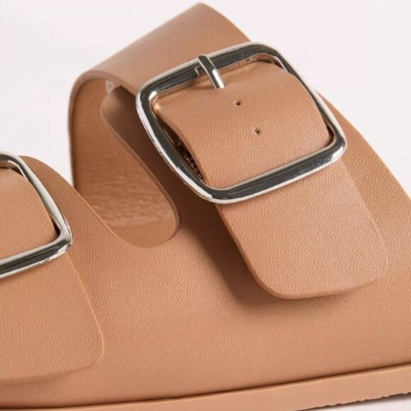 Torrid - 9WW, Double Buckle Slide (Wide Width) in Tan Beige - Picture 13 of 13